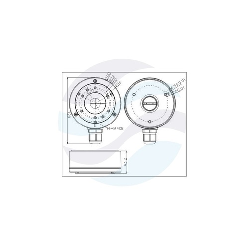 Hikvision DS-1280ZJ-XS/BLACK Puszka montażowa / połączeniowa metalowa do kamer, czarna 2
