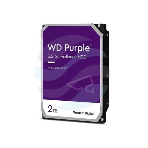 Western Digital WD Purple 2 TB (WD23PURZ) Dysk CCTV do monitoringu 24/7 3.5" HDD, SATA III 6 Gb/s, 64 MB, 5400 obr./min 5