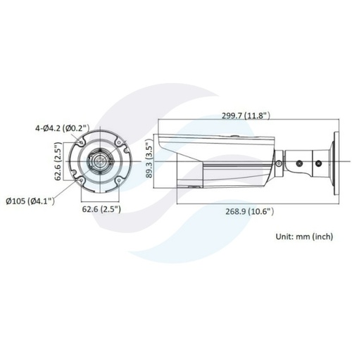 Hikvision DS-2CD2T43G2-2LI Kamera IP 4Mpix bullet 2.8mm, Smart Hybrid Light, AcuSense, WDR 120dB, IR/LED 60m, 12V DC, IP67, mSD 512GB, PoE, AI 2
