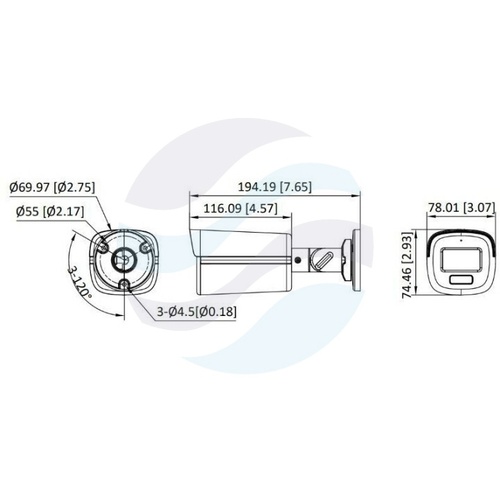 Hikvision DS-2CE12DF3T-LFS Kamera analogowa 4w1 HD 2Mpx, bullet 2,8mm, TVI/AHD/CVI/CVBS, Smart Hybrid Light , ColorVu, audio, WDR 130 dB, Smart IR/LED 40m, biała 2