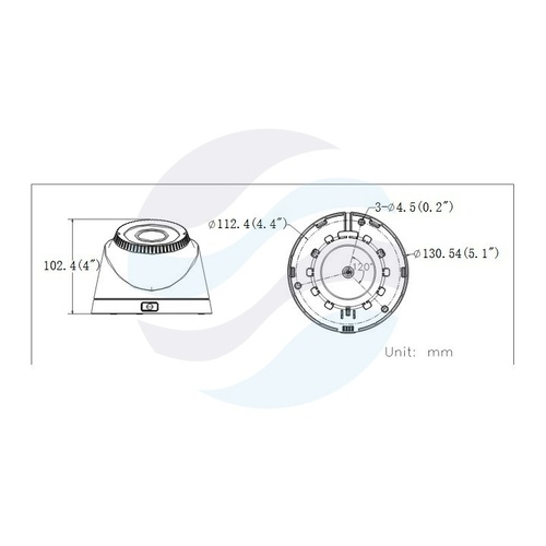 Hikvision DS-2CE56D0T-VFIR3F (2.8-12mm) Kamera 4w1 TurboHD 2Mpix, kopułkowa 2.8-12mm, DWDR, IR do 40m, IP66, TVI/AHD/CVI/CVBS 6