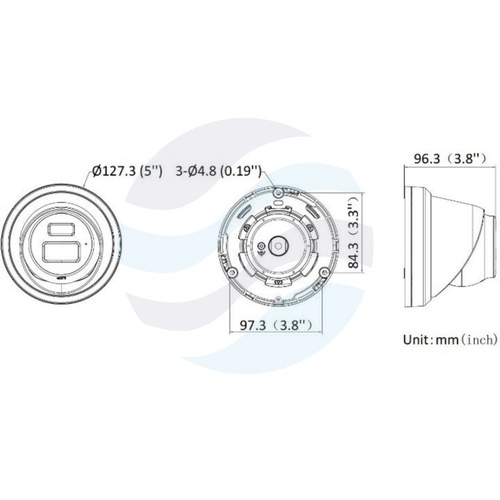Hikvision DS-2CD2383G2-LI2U (2.8mm) (BLACK) Kamera IP 8Mpix kopułkowa 2.8mm, Smart Light, IP67, WDR 120dB, IR/LED do 30m, 2x mikrofon, mSD do 512GB, H.265+, IK10, czarna 2