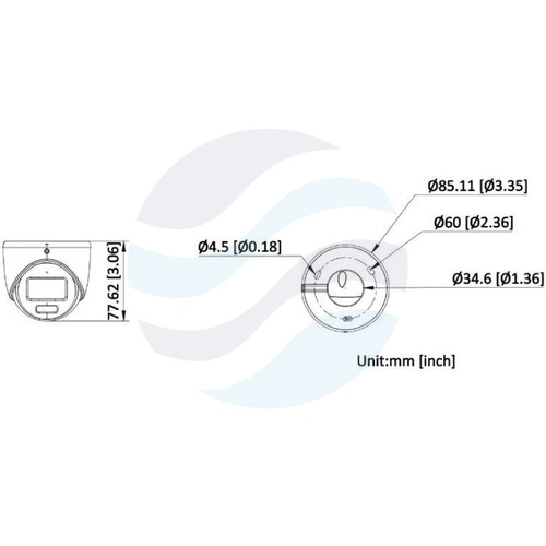 Hikvision DS-2CE70DF3T-LMFS (2.8mm) (O-STD) Kamera 4w1 TurboHD 2Mpix, kopułowa 2.8mm, TVI/AHD/CVI/CVBS, ColorVu, LED do 20m, mikrofon, głośnik, IP67 2