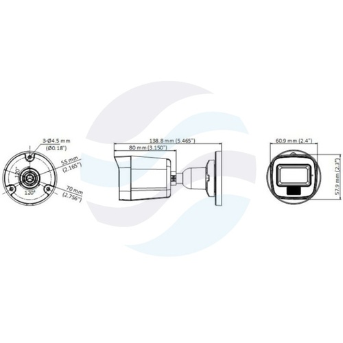 Hikvision DS-2CE16U0T-LF (2.8mm) (O-STD) Kamera 4w1 TurboHD 8Mpix bullet 2.8mm, TVI/AHD/CVI/CVBS, IR/LED 30m, IP67, WDR 130dB 2