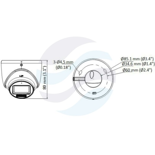 Hikvision DS-2CE76U0T-LMF (2.8mm) (O-STD) Kamera 4w1 TurboHD 8Mpix kopułowa 2.8mm, TVI/AHD/CVI/CVBS, IR/LED 30m, IP67, WDR 130dB, mikrofon 2