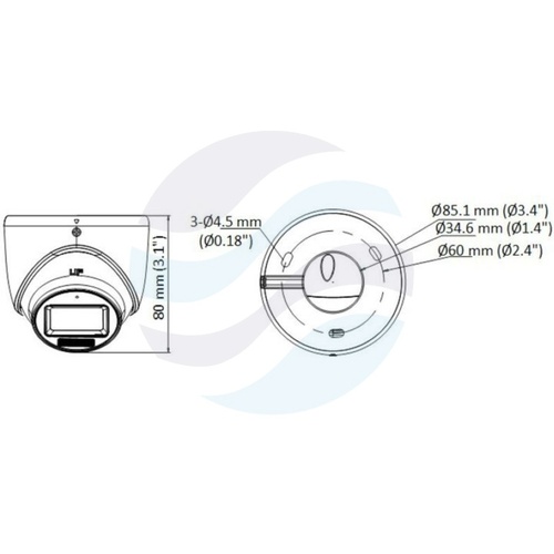 Hikvision DS-2CE76K0T-LMFS (2.8mm) Kamera 4w1 TurboHD 5Mpix, kopułowa 2.8mm, TVI/AHD/CVI/CVBS, DWDR, LED 30m, audio, mikrofon, IK10 2