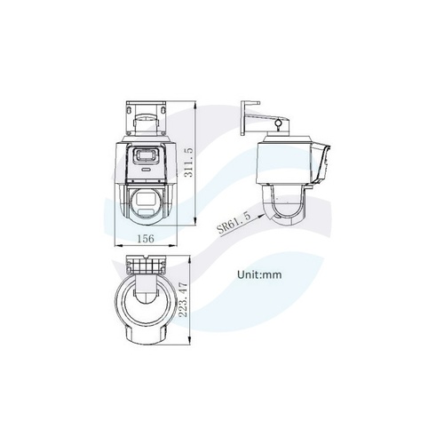 Hikvision DS-2SE3C410MWG-E/14 (2.8mm) Kamera IP 4Mpix obrotowa, 2.8mm, IR do 80m, zoom 10x, WDR 120dB, IP66 2