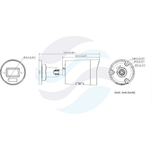 Hikvision DS-2CD2067G3-LI2UY/SL (4mm) (PL) Kamera IP 6Mpix bullet 4mm, Smart Light, IP67, WDR 120dB, IR do 40m, 2x mikrofon, głośnik, H.265+ 4