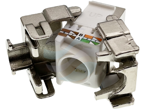 Q-LANTEC Moduł keystone RJ45 STP kat.6 beznarzędziowe ekranowane 2