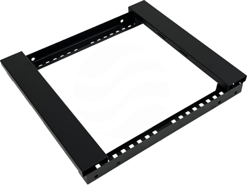 Q-LANTEC Szafa wisząca 19" 6U 600x450, niedzielona, drzwi szklane jednoskrzydłowe, FLAT PACK, czarna 2