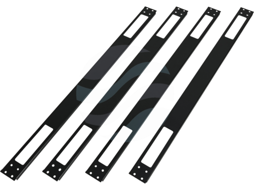 Q-LANTEC Szafa wisząca 19" 6U 600x450, niedzielona, drzwi szklane jednoskrzydłowe, FLAT PACK, czarna 3