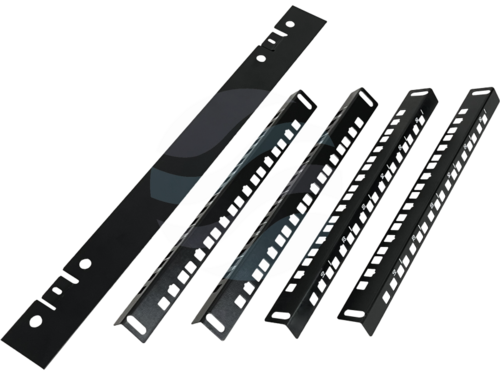 Q-LANTEC Szafa wisząca 19" 6U 600x450, niedzielona, drzwi szklane jednoskrzydłowe, FLAT PACK, czarna 4