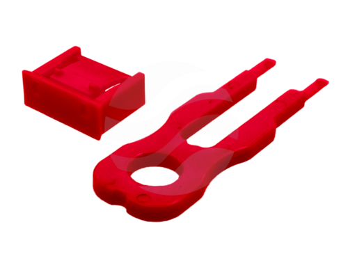 ALANTEC Blokada gniazda USB przed nieautoryzowanym wpięciem, czerwona (opak. 10 szt. + klucz) 2