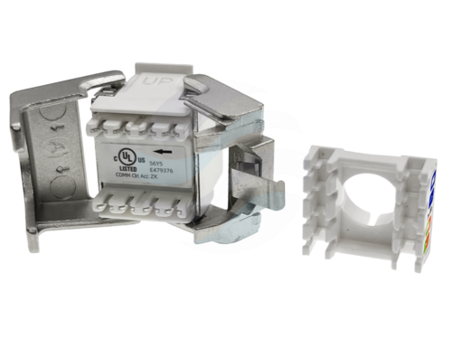 ALANTEC Moduł keystone RJ45 STP kat.6, beznarzędziowy PoE+, metalowy 2