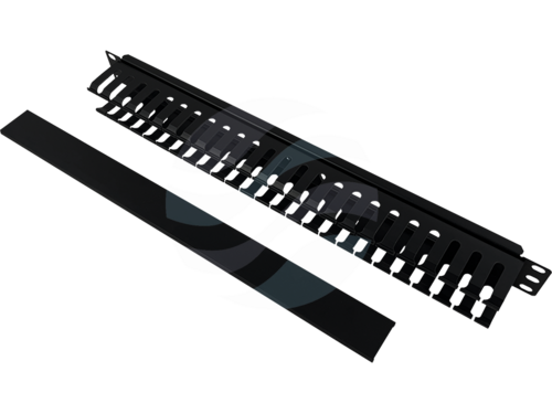 ALANTEC Organizator 19" 1U uchwyty metalowy listwa x15, czarny 2