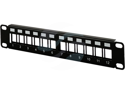 ALANTEC Panel 12-moduły pusty, rack 10" 1U 2