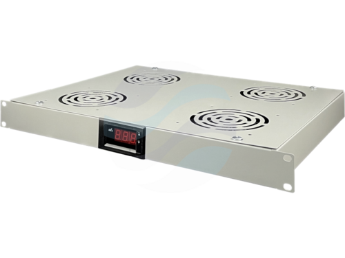 ALANTEC Panel wentylacyjny 19" 1U, 4x wentylatory, termostat, szary 2