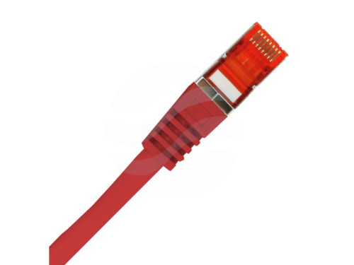 ALANTEC Patchcord S/FTP kat.6A LSOH 0.5m, czerwony 2