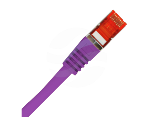 ALANTEC Patchcord S/FTP kat.6A LSOH 1.0m, fioletowy 2