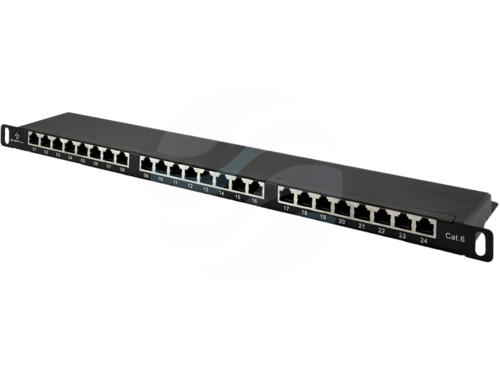 ALANTEC Patchpanel OPTIMUM STP kat.6 24-porty rack 19" 0.5U 2