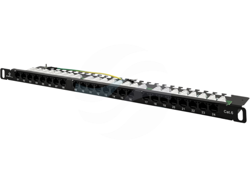 ALANTEC Patchpanel OPTIMUM UTP kat.6 24-porty LSA rack 19" 0.5U 2