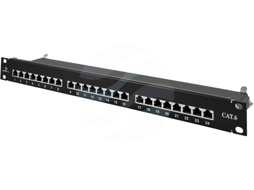 ALANTEC Patchpanel STP / FTP 24-port kat.6 rack 19" 1U z półką 2