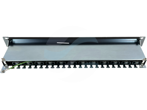 ALANTEC Patchpanel STP / FTP 24-port kat.6a rack 19" 1U z półką 2