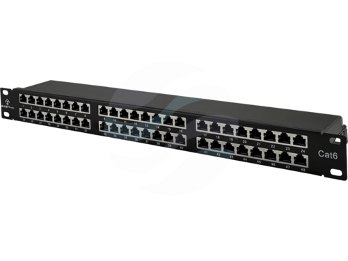 ALANTEC Patchpanel STP 48-port kat.6 rack 19" 1U z półką 2