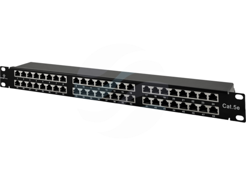 ALANTEC Patchpanel STP kat.5e, 48-portów, IDC, rack 19" 1U z półką 2