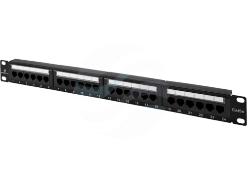 ALANTEC Patchpanel UTP 24-port kat.5e rack 19" 1U 2