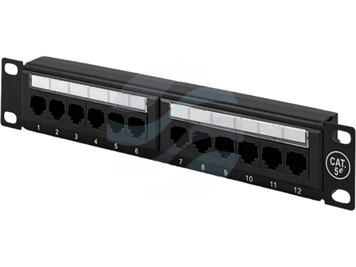 ALANTEC Patchpanel UTP kat.5e 12-portów LSA rack 10" 1U 2