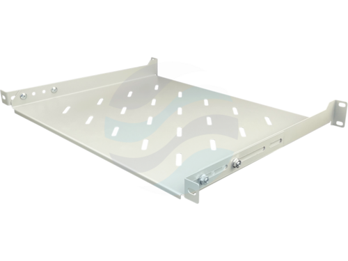 ALANTEC Półka stała 19" 1U głęb. 350mm, 4 punkty mocowania, szara 2