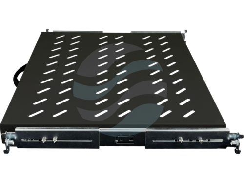 ALANTEC Półka wysuwana 19" 1U głęb. 370mm, 4 punkty mocowania, czarna 2