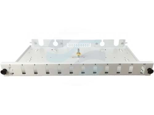 ALANTEC Przełącznica światłowodowa 19" 1U 12x SC Duplex, prowadnice, szara 2