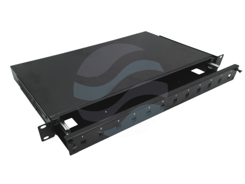 ALANTEC Przełącznica światłowodowa 19" 1U 12x SC Simplex, prowadnice, czarna 2