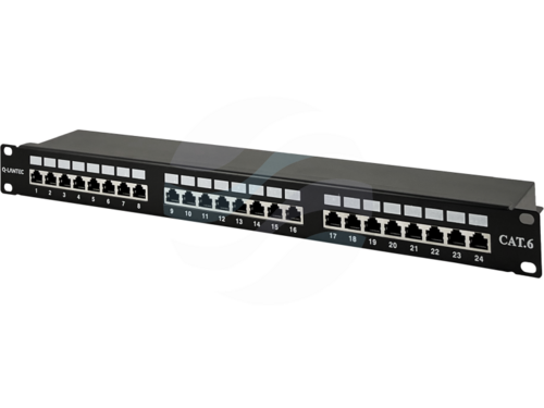 Q-LANTEC Patchpanel 1U 19" STP 24-porty kat.6 LSA z półką 5