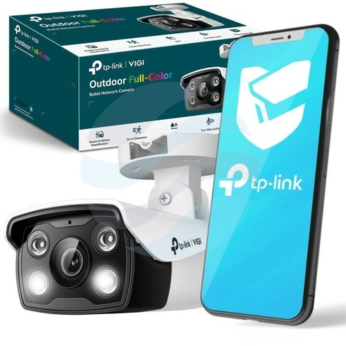 TP-Link VIGI C330 Kamera Full-color IP 3Mpx, bullet 6mm, 12V DC, PoE 802.3af/at, IR LED / LED 30m, biała 2