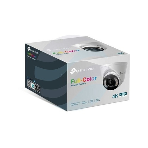 TP-Link VIGI C485 Kamera Full-color IP 8Mpx, turret, kopułowa 2,8mm, 12V DC, PoE 802.3af/at, IR LED / LED 30m, WDR 120dB, mikofon, głośnik, mSD 512GB, H265+ 4
