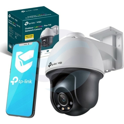 TP-Link VIGI C540 Kamera Full-color IP 4Mpx, obrotowa 4mm, 12V DC, PoE 802.3af/at, IR LED / LED 30m, DWDR, mikofon, głośnik, mSD 256GB, H265+ 3