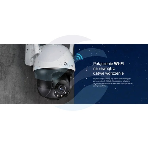 TP-Link VIGI C540-W Kamera bezprzewodowa Full-color IP 4Mpx, obrotowa 4mm, Wi-Fi 2,4 GHz, 12V DC, IR LED / LED 30m, DWDR, mikofon, głośnik, mSD 256GB, H265+ 2
