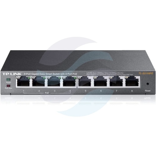 TP-Link TL-SG108PE Switch gigabitowy Easy Smart 8x 10/100/1000Mbps, 4x PoE, IGMP, desktop, metal 3