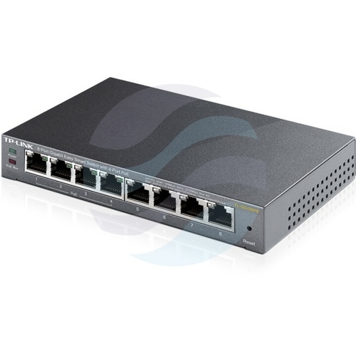TP-Link TL-SG108PE Switch gigabitowy Easy Smart 8x 10/100/1000Mbps, 4x PoE, IGMP, desktop, metal 4
