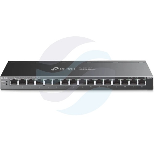 TP-Link TL-SG2016P Switch gigabitowy Smart JetStream Omada 16x 10/100/1000Mbps (8x 10/100/1000Mbps PoE/PoE+) 120W, IGMP, L2, metal slim 2