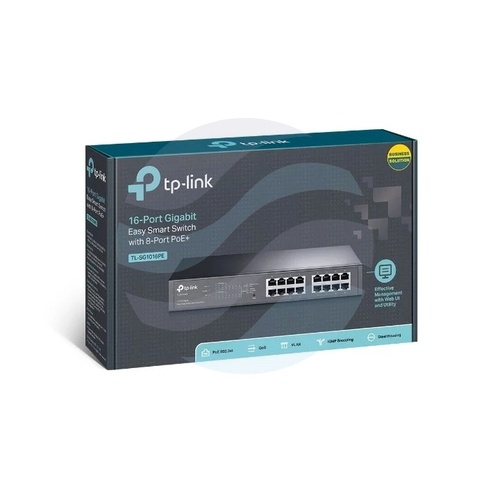 TP-Link TL-SG1016PE Switch gigabitowy Easy Smart 16x 10/100/1000Mbps, 8x PoE+802.3af/at, metal, Rack 19" 4