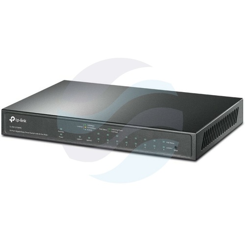 TP-Link TL-SG1210MPE Switch gigabitowy PoE+ Easy Smart 10x 10/100/1000Mbps 802.3at/af, 8x PoE+, 2x Uplink SFP/RJ45, 123W, metal 4