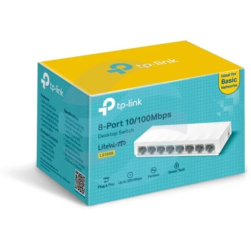 TP-Link LS1008 Switch 8x 10/100Mbps, desktop, plastik 2