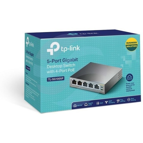 TP-Link TL-SG1005P Switch gigabitowy PoE 5x 10/100/1000Mb/s desktop, plastik 3