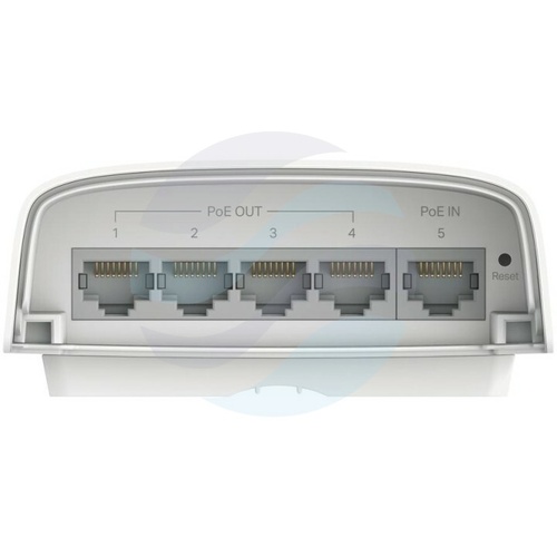 TP-Link SG2005P-PD Switch zewnętrzny Omada 5x 10/100/1000Mbps (IN 1x 10/100/1000Mbps PoE++, OUT 4x 10/100/1000Mbps 802.3at/af PoE/PoE+), IP55, 64W 3