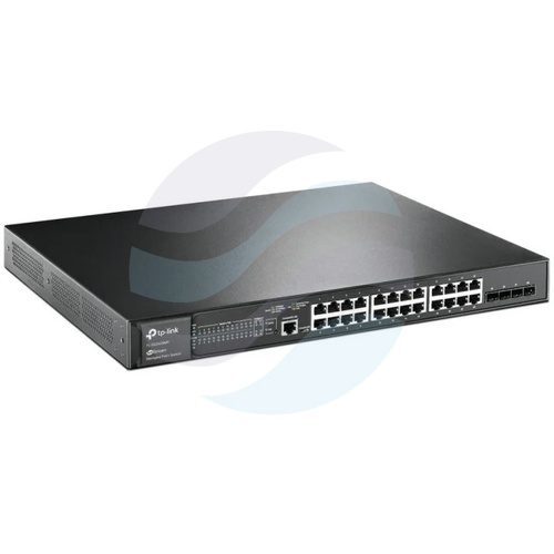 TP-Link SG3428MP Switch gigabitowy zarządzalny PoE+ JetStream Omada, 24x 10/100/1000Mb/s, 802.3at/af, 4xSFP, QoS, IGMP, 384W, metal, Rack 19", L2 3