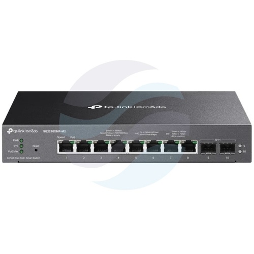 TP-Link SG2210XMP-M2 Switch Smart Omada 8x 2.5G BASE-T PoE+, 2x 10G SFP+, 160W, metal 2